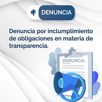Denuncia por incumplimiento de obligaciones en materia de transparencia